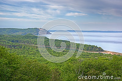 Lake Michigan Shoreline Stock Photo