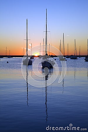 Lake Michigan sunrise Stock Photo