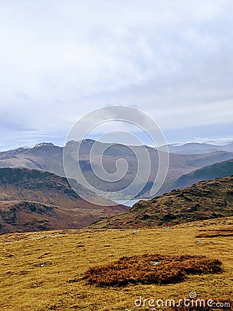 Lake mountain bike quiet peaceful screensaver Stock Photo