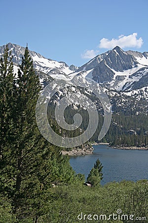 Lake in the mountains Stock Photo