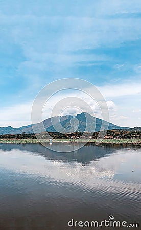 Lake and mountan view Stock Photo