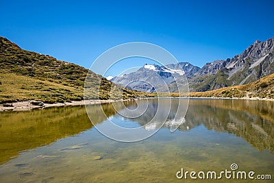 Lake of the nail, Lac du clou, in Pralognan, french alps Stock Photo