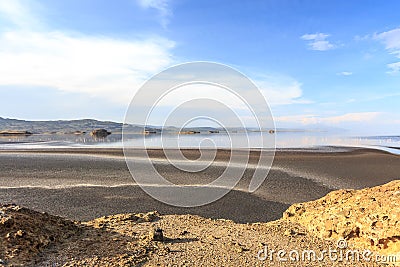 Lake Natron Landscape Stock Photo