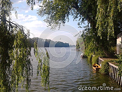 Lake and nature of Donkmeer, Berlare, West-Vlaanderen Stock Photo