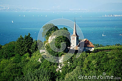 Lake Neuchatel Stock Photo