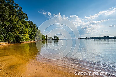 Lake Norman, at Jetton Park, in Cornelius, North Carolina. Stock Photo