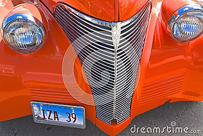 Grill of a 1939 Chevy Editorial Stock Photo