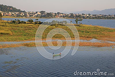 Lake Phewa, Pokhara, Nepal Stock Photo