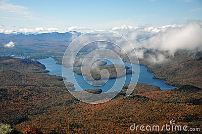 Lake Placid and Whiteface Mountain Stock Photo