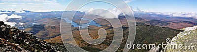 Lake Placid and Whiteface Mountain panorama Stock Photo