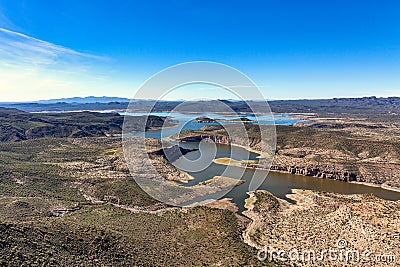 Lake Pleasant, Arizona a popular recreation area northwest of Phoenix Stock Photo