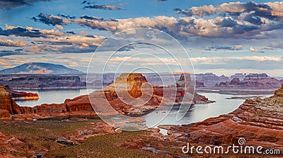 Lake Powell from Alstrom Point Stock Photo