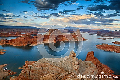 Lake Powell from Alstrom Point Stock Photo