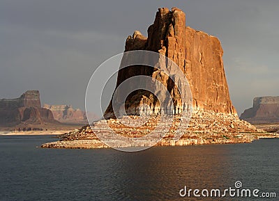 Lake Powell monolith Stock Photo