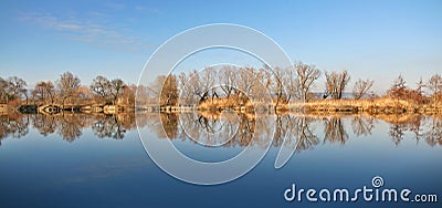 Lake with reflections Stock Photo