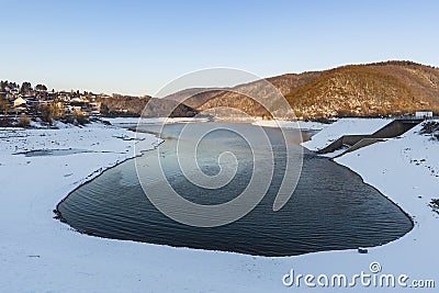 Lake Rursee At Rurberg, Germany Stock Photo