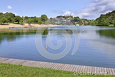 Lake of Saint-PÃ©e-sur-Nivelle in France Stock Photo