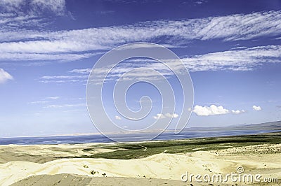Lake in the sands Stock Photo
