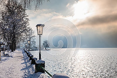 Lake Schliersee in the Bavarian Alps in Germany Stock Photo