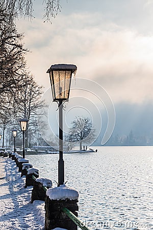 Lake Schliersee in the Bavarian Alps in Germany Stock Photo