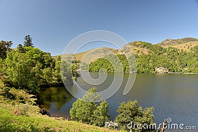 Lake shore path, Ullswater Stock Photo