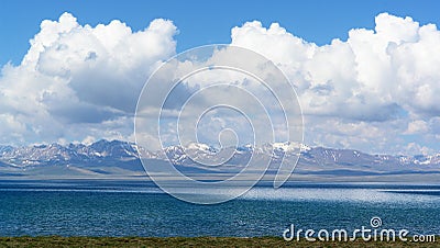 Lake Song-Kol Kyrgyzstan Stock Photo