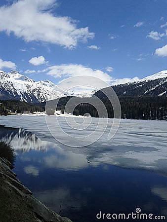 Lake St. Moritz Stock Photo