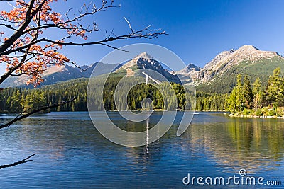 Lake Strbske pleso in High Tatras mountain, Slovakia Stock Photo
