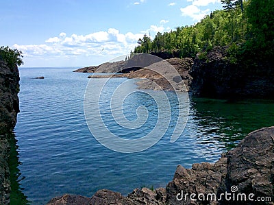 Lake Superior Cove Stock Photo