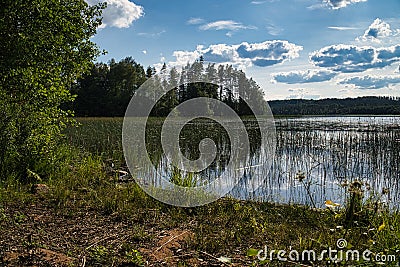 A lake in sweden, smalland. Vacation and relaxation can be found here Stock Photo