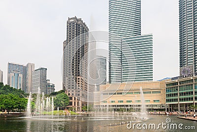 Lake Symphony fountain in Kuala Lumpur Editorial Stock Photo
