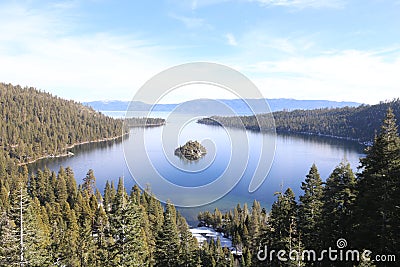 Lake Tahoe View of Lake Emerald Stock Photo