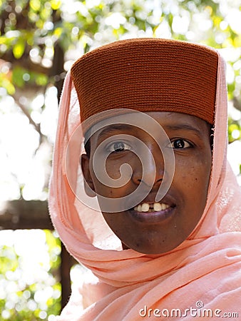 LAKE TANA, ETIOPIE, APRIL 21th.2019, Monks at Tana Haik Eysus United monastery,April 21th. 2019, Lake Tana, Etiopia Editorial Stock Photo