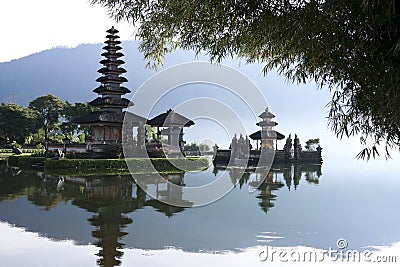Lake bratan hindu water temple Pura Ulun Danu Bali Indonesia Stock Photo