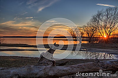 Lake Texoma sunset Stock Photo