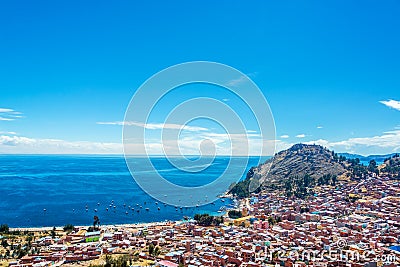 Lake Titicaca and Copacabana, Bolivia Stock Photo