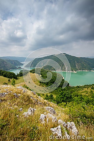 Lake Uvac in Serbia Stock Photo