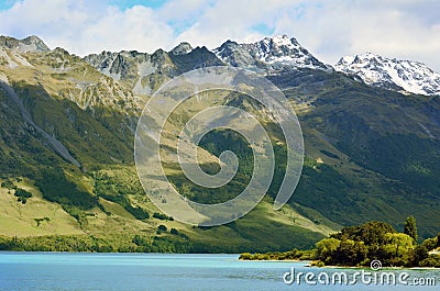 Lake Wakatipu New Zealand NZ NZL Stock Photo