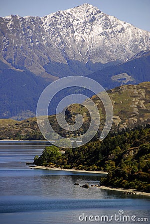 Lake Wakatipu - Queenstown Stock Photo