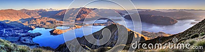 Lake Wanaka panorama, New Zealand Stock Photo