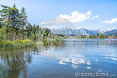 Lake Wildsee at Seefeld in Tirol, Austria Stock Photo