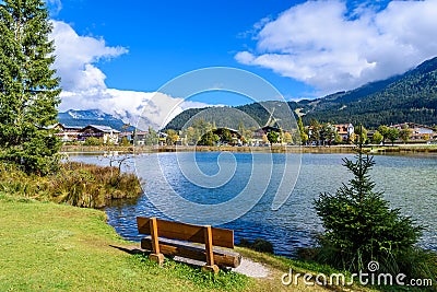 Lake Wildsee at Seefeld in Tirol, Austria - Europe Stock Photo