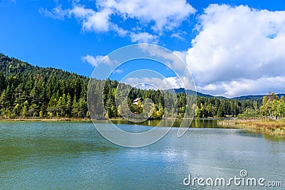 Lake Wildsee at Seefeld in Tirol, Austria - Europe Stock Photo