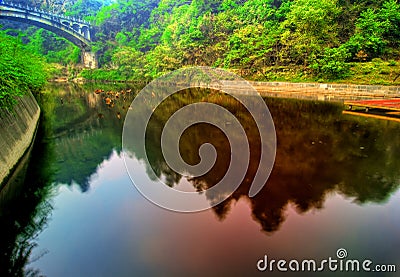 Lake in Wudang, Hubei, China Stock Photo