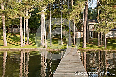 Lakefront Home Stock Photo