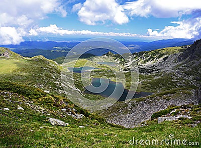 Lakes in the Rila Mountain Stock Photo