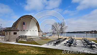 Lakeside Bandshell Stock Photo