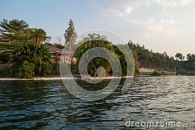 Lakeside House, Lake Kivu, Kibuye, Rwanda Stock Photo