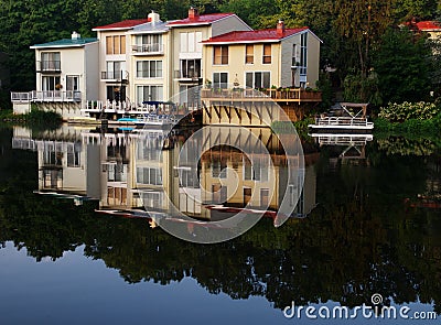 Lakeside living Stock Photo