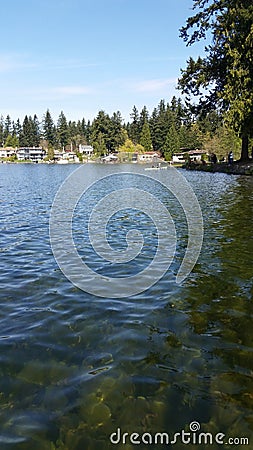 Lakeside living Stock Photo